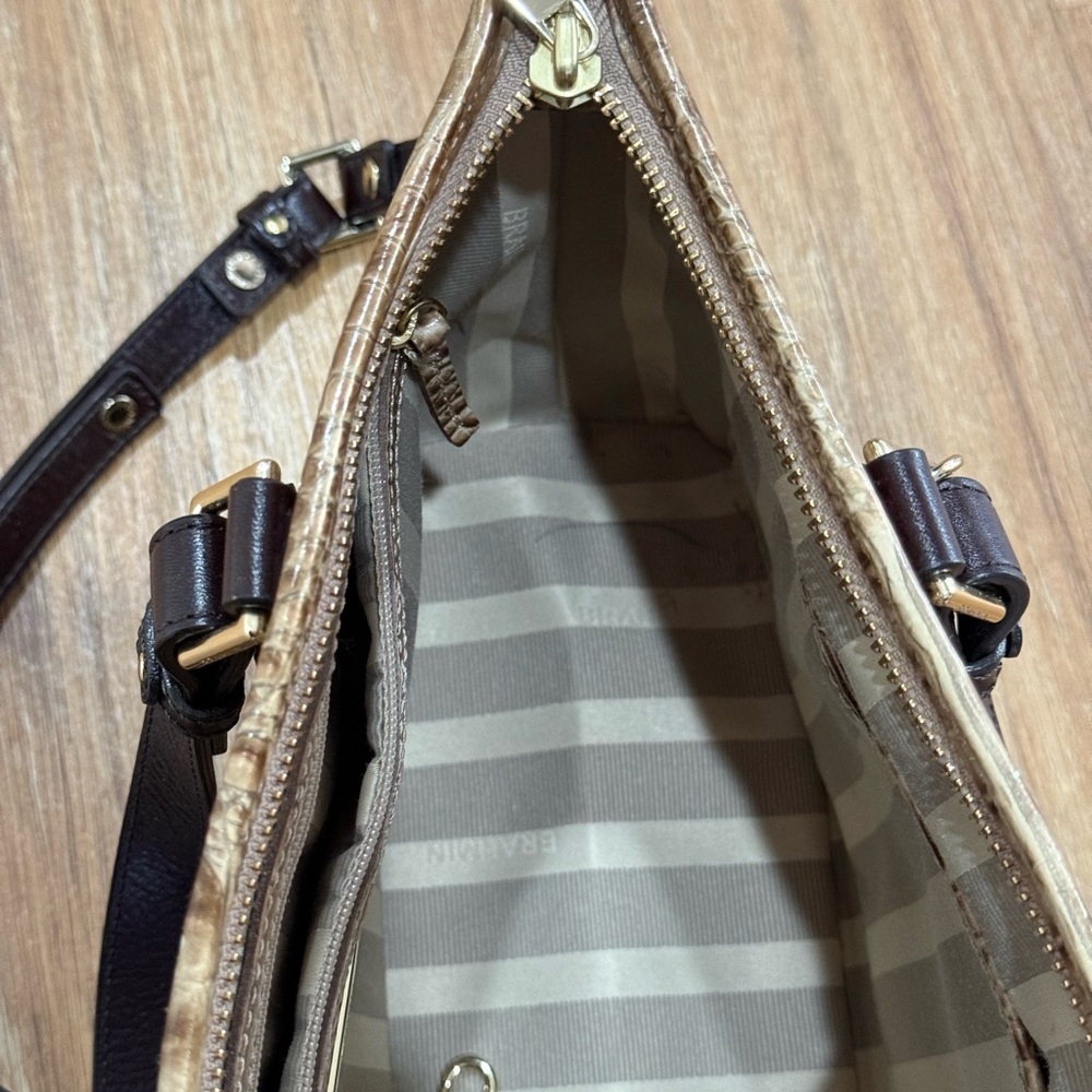 Brahmin Mini Asher Tri Color Leather Tote - Picture 9 of 9